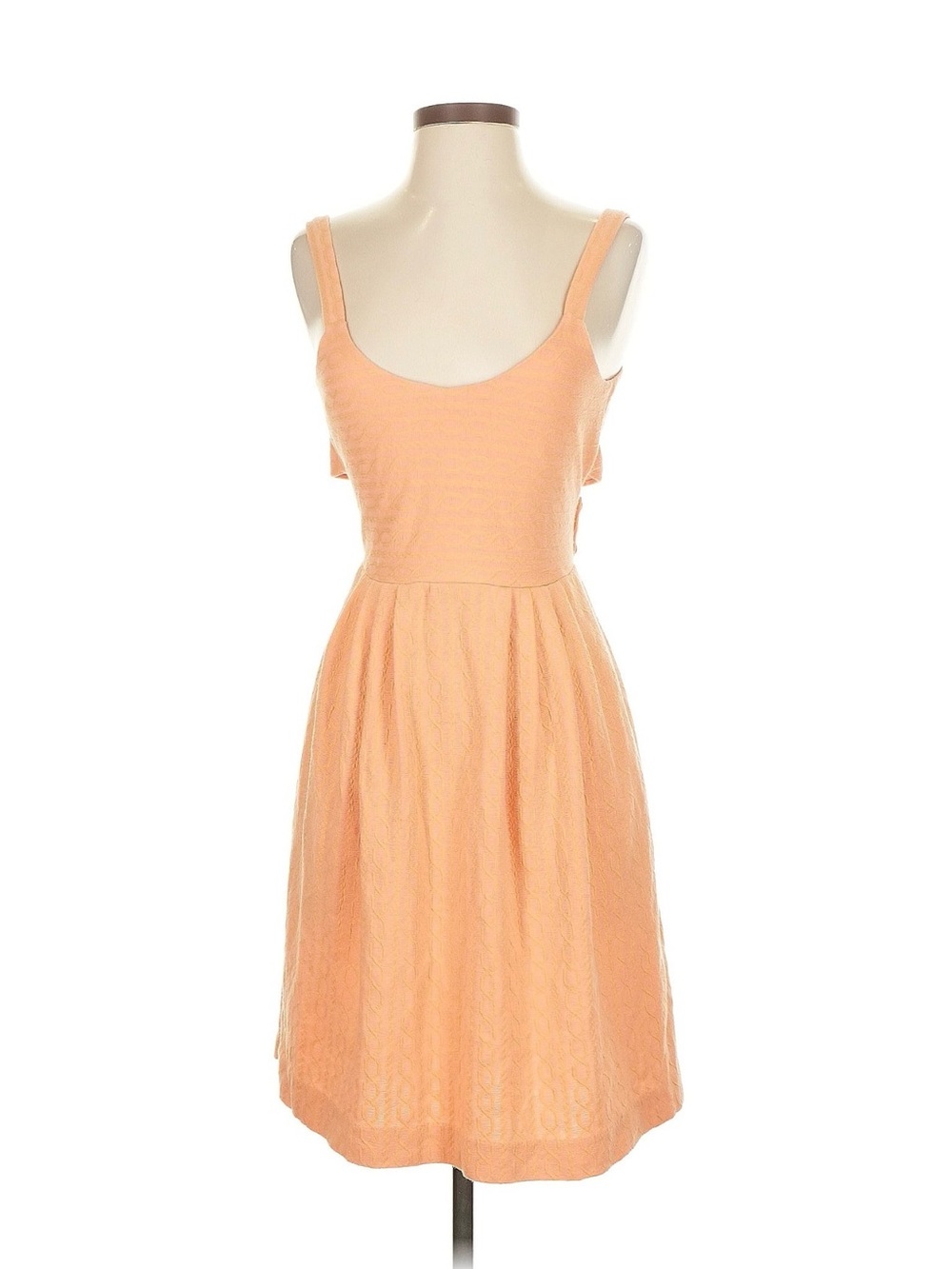 Anthropologie Peach Scoop-Neck Sleeveless Midi Dress